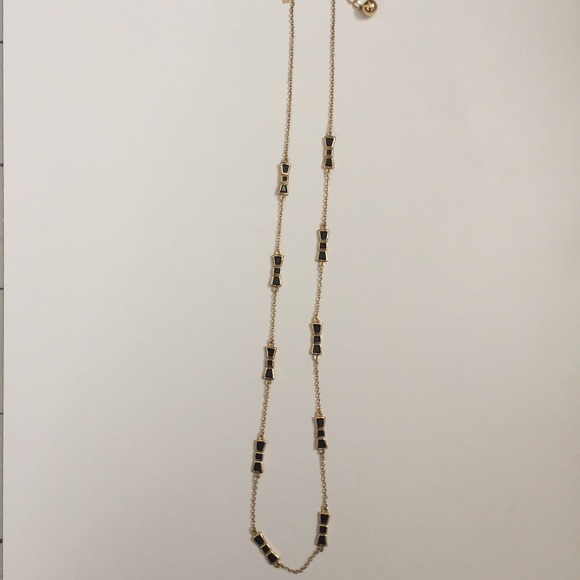 Kate Spade Black and Gold Bow Necklace - Picture 8 of 8